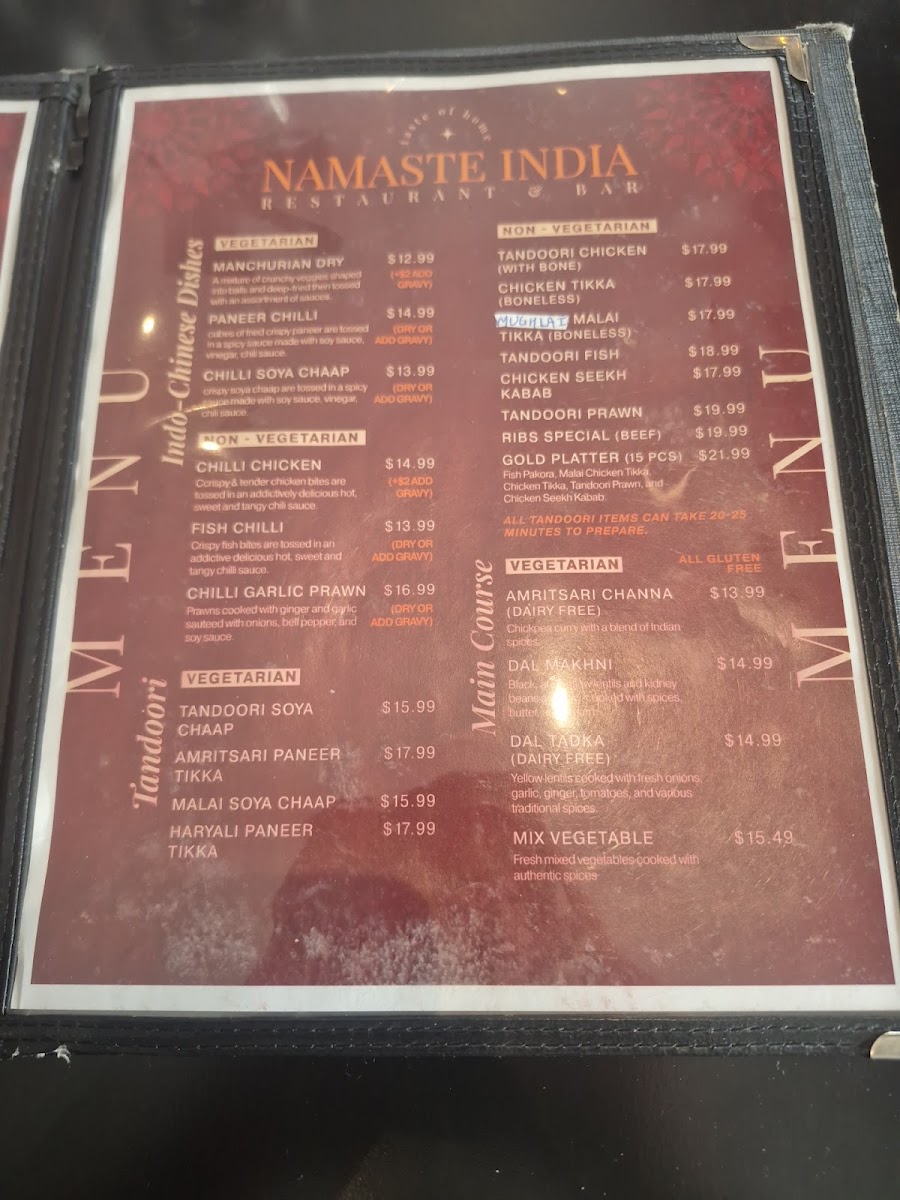 Namaste India Restaurant & Bar Menu - Image 6